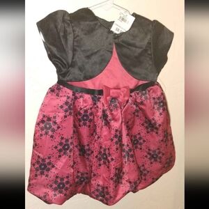 Black and Pink Floral Dress